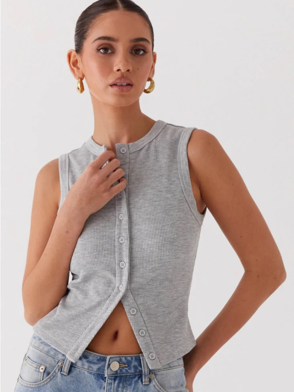 Blair Buttoned Tank Top